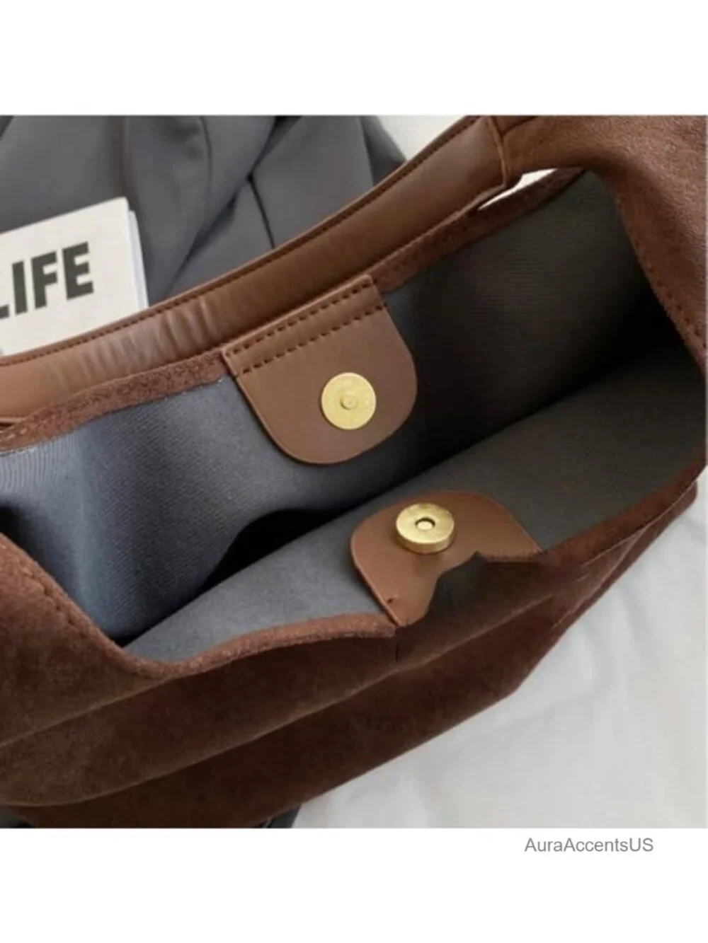 Slouchy Suede Hobo Bag Top Handle Shoulder Tote Purse Women